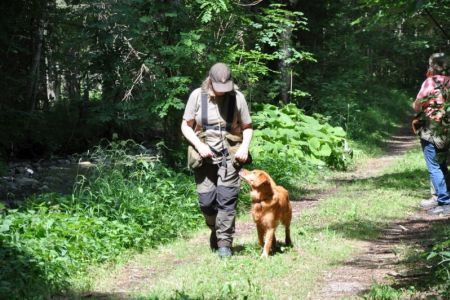 Aileen am 30.07.2019 beim Dummytraining im Bregenzerwald